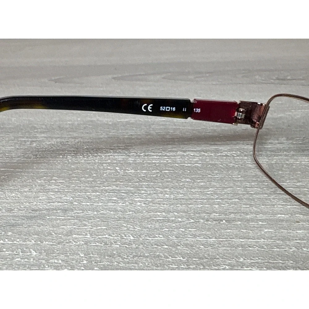 Michael Kors MK338 210 Brown Metallic Rectangular Eyeglasses Frames 52-16-135